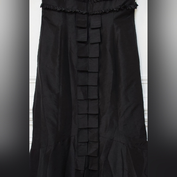 Badgley Mischka Black Strapless Floor Length Mermaid Gown Sz 10 Formal Prom Y2K - Picture 9 of 13